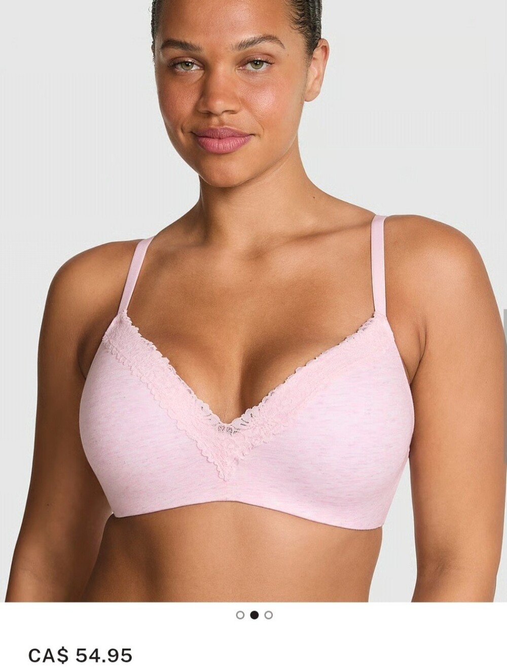 NWT VS PINK Wear Everywhere Push Up Bra Heather Petal Pink Shine 34C